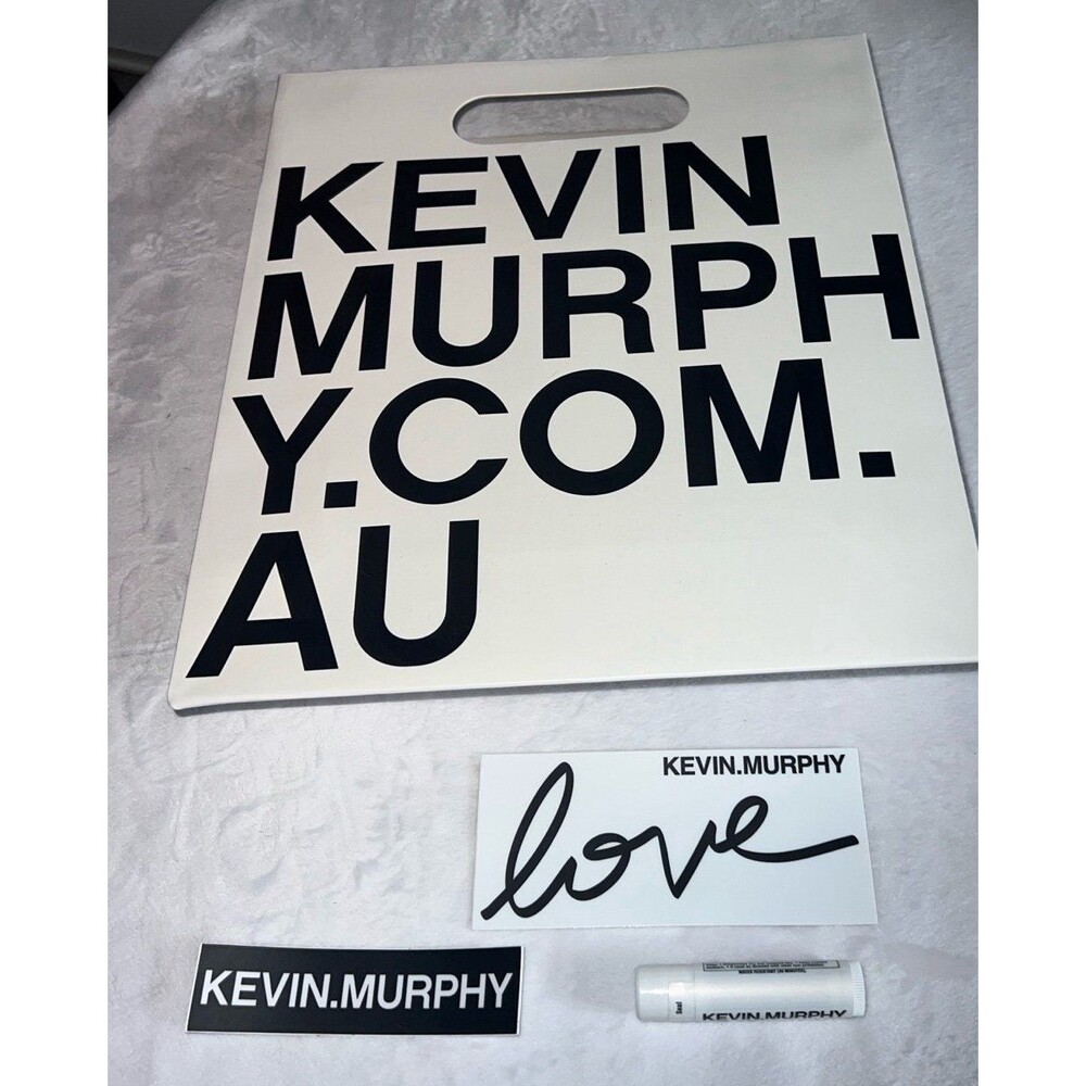 2 kevin Murphy stickers, chapstick & bag